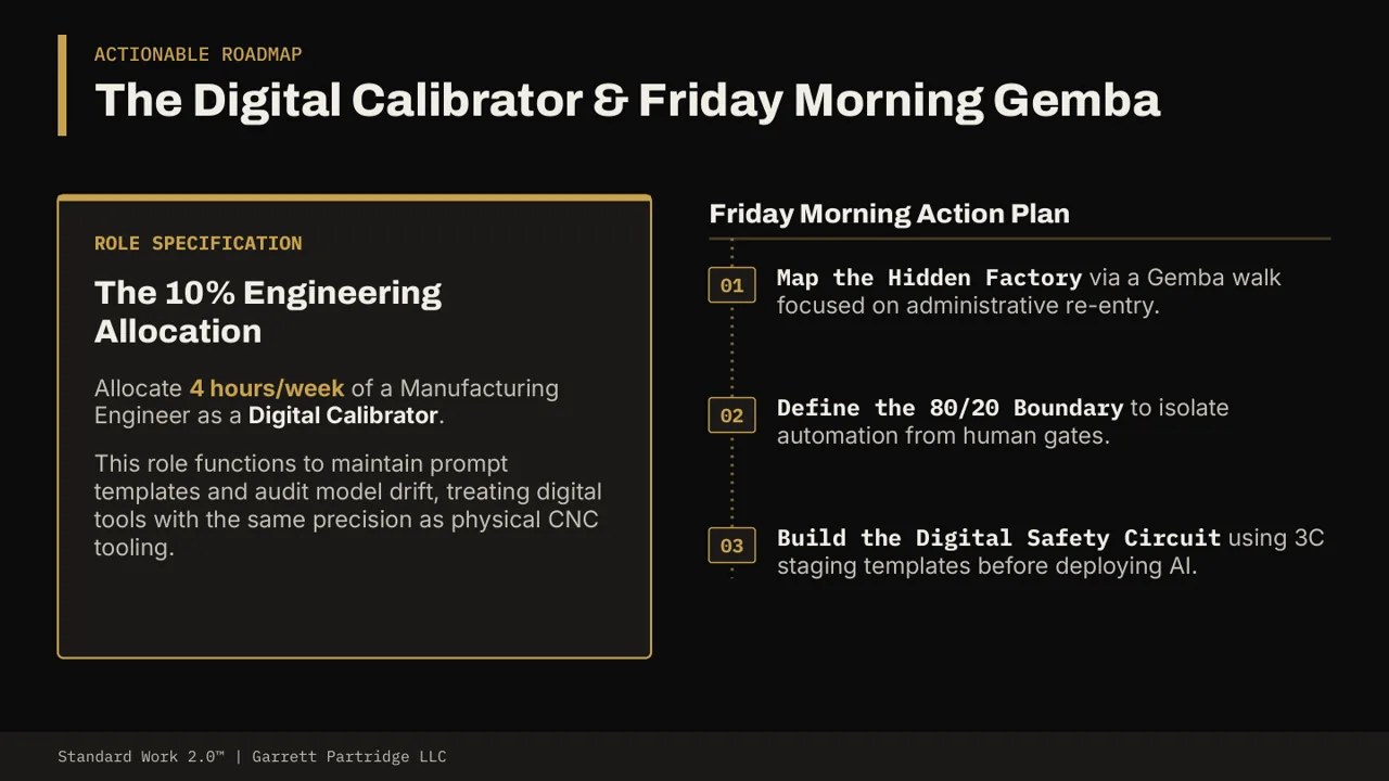 Slide 11: The Digital Calibrator and Friday Morning Gemba